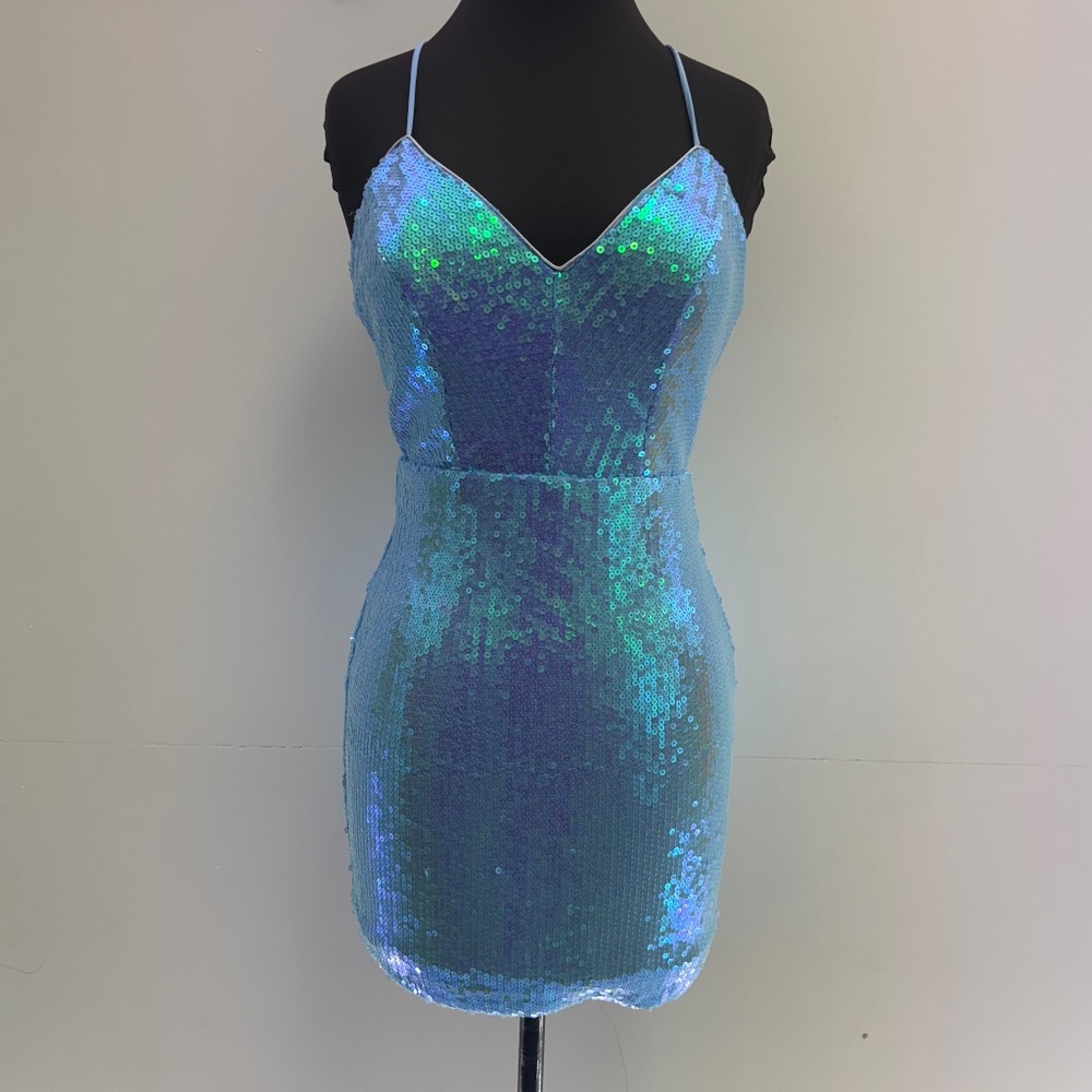 NEW Iridescent Sequin Short Dress
